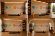 Load image into Gallery viewer, Minimalist Chakra Wall Decal Yoga Studio Wall Art Meditation Room Vinyl Sticker Spiritual Wellness Decor Modern Zen Mural