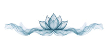 Load image into Gallery viewer, Blue Lotus Wall Decal Yoga Studio Wall Art Zen Meditation Vinyl Sticker Wellness Room Decor Spiritual Lotus Flower Mural