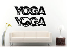 Load image into Gallery viewer, Yoga Two Words Set Yin Yang Sign Om Sign Yoga Poses Wall Decal Vinyl Sticker Mural Room Decor L887