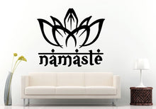 Load image into Gallery viewer, Namaste Lotus Flower Yoga Room Studio Wall Decal Vinyl Sticker Mural Room Decor L894