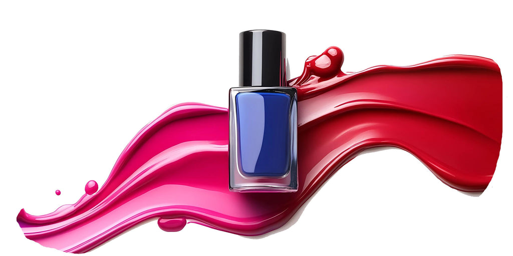 Nail Polish Sticker, Pink Red Manicure Decal, Blue Polish Bottle Sticker, Beauty Salon Sticker, Nail Tech Gift, Glam Nail Art Decal, 567mv