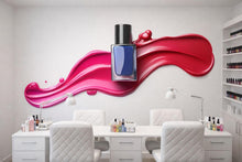 Load image into Gallery viewer, Nail Polish Sticker, Pink Red Manicure Decal, Blue Polish Bottle Sticker, Beauty Salon Sticker, Nail Tech Gift, Glam Nail Art Decal, 567mv