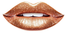 Load image into Gallery viewer, Gold Glitter Lips Wall Decal, Sparkle Makeup Wall Sticker, Glam Bedroom Wall Art, Beauty Room Decor, Salon Vanity Mural, 577mv