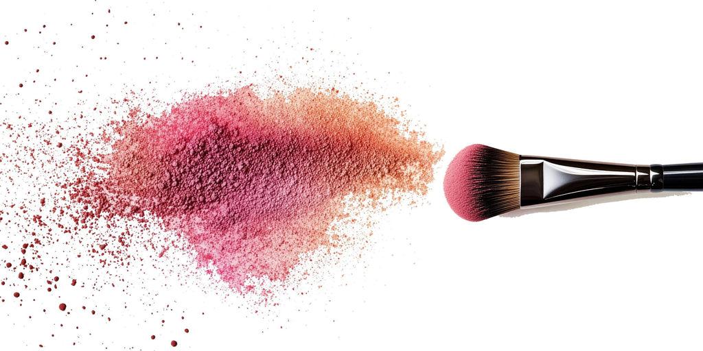 Makeup Brush Wall Mural, Pink Powder Wallpaper, Beauty Salon Wall Decor, Cosmetic Art, Glam Makeup Room Decal, 579mv