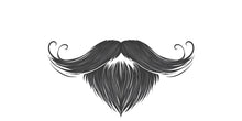 Load image into Gallery viewer, Mustache Beard Wall Mural, Barber Shop Wallpaper, Men’s Grooming Wall Decal, Beard Salon Decor, Masculine Office Art, 594mv