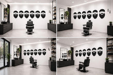 Load image into Gallery viewer, Bearded Man Wall Mural, Barber Shop Wallpaper, Beard Face Wall Decal, Men’s Grooming Salon Office Decor, 598mv