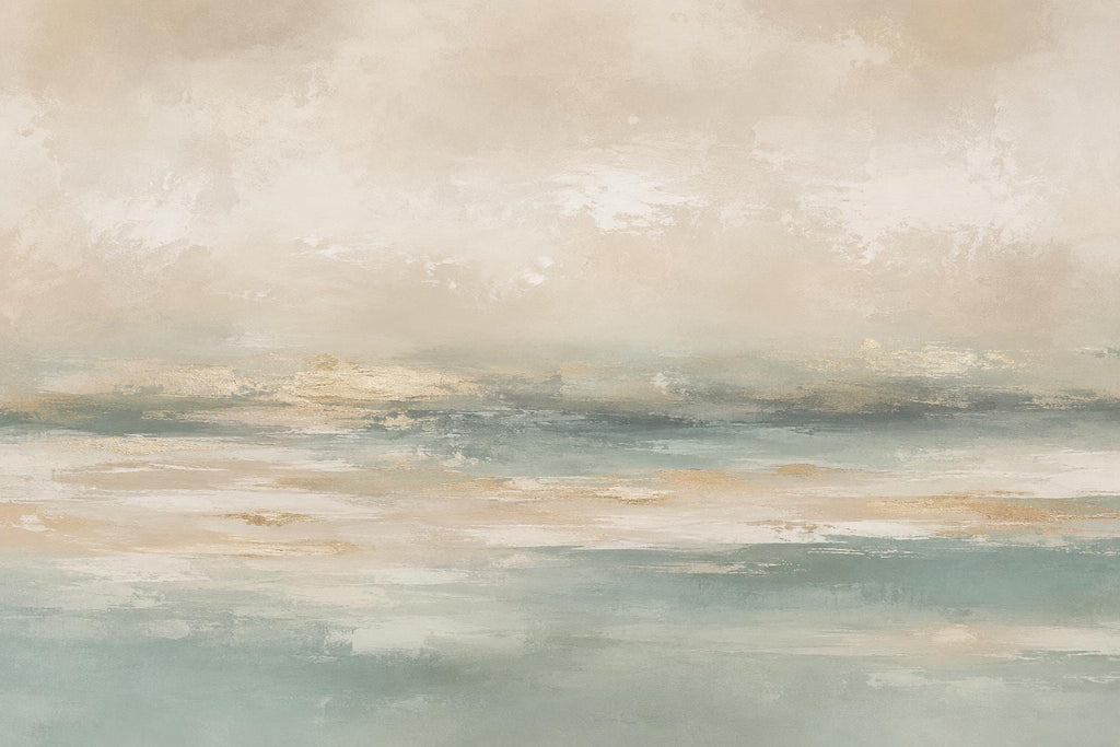 Abstract Coastal Wallpaper Mural | Modern Ocean Horizon Wall Mural | Neutral Textured Beach Wallpaper Decor | Peel and Stick 860LU