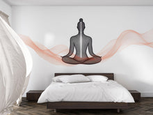 Load image into Gallery viewer, Meditation Chakra Wall Decal Yoga Studio Wall Art Zen Wellness Mural Spiritual Meditation Room Decor Modern Spa Vinyl Sticker