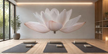 Load image into Gallery viewer, Lotus Flower Wall Decal Yoga Studio Wall Art Zen Wellness Mural Minimalist Spa Decor Meditation Room Vinyl Sticker