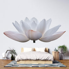 Load image into Gallery viewer, Lotus Flower Wall Decal Yoga Studio Wall Art Zen Wellness Mural Minimalist Spa Decor Meditation Room Vinyl Sticker