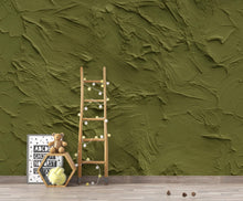 Load image into Gallery viewer, Moss Green Plaster Texture Wallpaper | Warm Earth Tone Abstract Peel and Stick | Rustic Clay Wall Effect | Modern Textured Mural 422DE