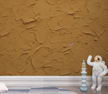 Load image into Gallery viewer, Ochre Plaster Texture Wallpaper | Warm Earth Tone Abstract Peel and Stick | Rustic Clay Wall Effect | Modern Textured Mural 424DE