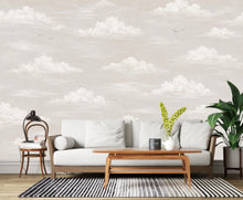 Load image into Gallery viewer, Neutral Cloud Wallpaper Mural | Soft Beige Nursery Wallpaper | Dreamy Sky Wall Decor for Baby Room Kids Bedroom | Peel and Stick 861LU