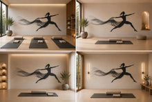 Load image into Gallery viewer, Yoga Pose Wall Decal Modern Fitness Studio Wall Art Meditation Mural Wellness Gym Decor Peel And Stick Vinyl Sticker