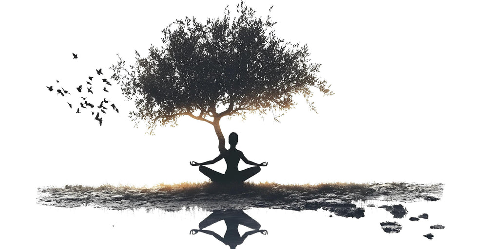 Meditation Tree Wall Decal Zen Yoga Wall Art Nature Wellness Mural Spa Decor Peel And Stick Vinyl Sticker