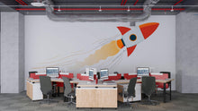 Load image into Gallery viewer, Rocket Wall Decal Startup Office Wall Art Modern Business Decor Entrepreneur Workspace Peel And Stick Vinyl Sticker