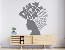 Load image into Gallery viewer, Dear Black Men Wall decal, African American Decor, Melanin Vinyl, Black History, Black History Month Wall art 1130RS
