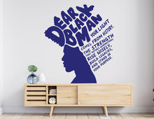 Load image into Gallery viewer, Dear Black Men Wall decal, African American Decor, Melanin Vinyl, Black History, Black History Month Wall art 1130RS
