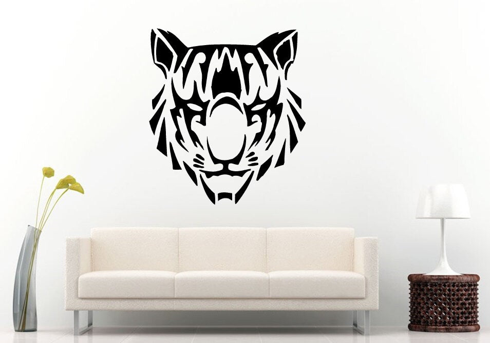 Tiger Jungle Cat Tribal Predator Animal Wall Decal Vinyl Sticker Mural Room Decor L898