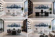 Load image into Gallery viewer, Modern City Skyline Wall Decal Office Wall Art Urban Business Wall Mural Peel And Stick Corporate Decor Sticker