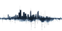 Load image into Gallery viewer, Abstract City Skyline Wall Decal Modern Office Wall Art Urban Business Wall Mural Peel And Stick Corporate Decor
