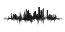 Load image into Gallery viewer, Black And White City Skyline Wall Decal Modern Office Wall Art Urban Business Wall Mural Peel And Stick Decor