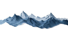 Load image into Gallery viewer, Blue Mountain Wall Decal Modern Office Wall Mural Abstract Mountain Landscape Peel And Stick Business Wall Art