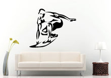 Load image into Gallery viewer, Surfer Surfing Surfboard Man Wall Decal Vinyl Sticker Mural Room Decor L919