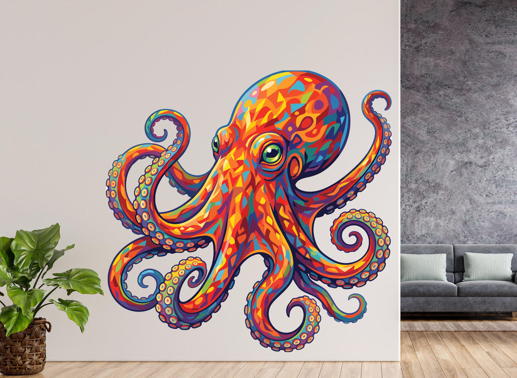 Octopus Wall Decor, Octopus Wall Decals, Tentacles Wall Art, Stickers Bedroom Octopus Car Wall Vinyl Tentacles Nursery Decals Art 1134RS