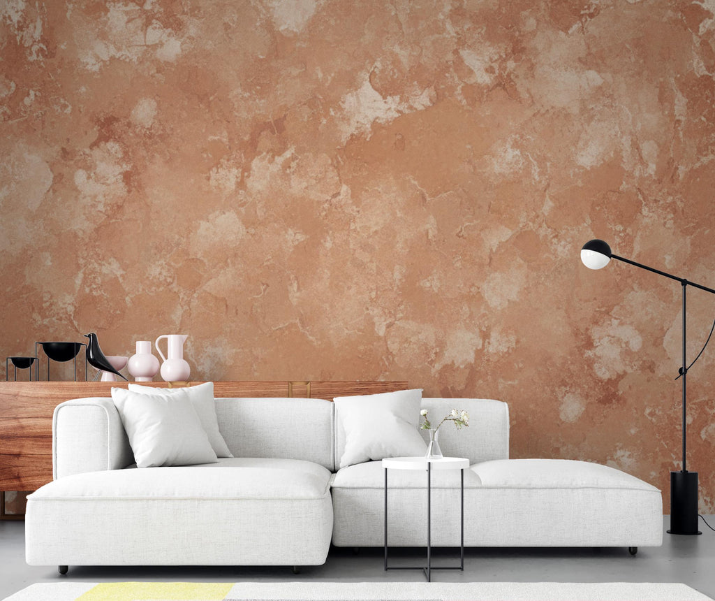 Wabi Sabi Terracotta Wallpaper Peel and Stick | Japandi Clay Plaster Wall Mural | Earthy Textured Neutral | Zen Minimalist Home Decor 427DE