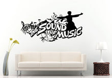 Load image into Gallery viewer, The Sound Of Music Notes Melody Dancing Person Man Dancer Wall Decal Vinyl Sticker Mural Room Decor L927