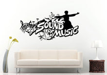 Load image into Gallery viewer, The Sound Of Music Notes Melody Dancing Person Man Dancer Wall Decal Vinyl Sticker Mural Room Decor L927