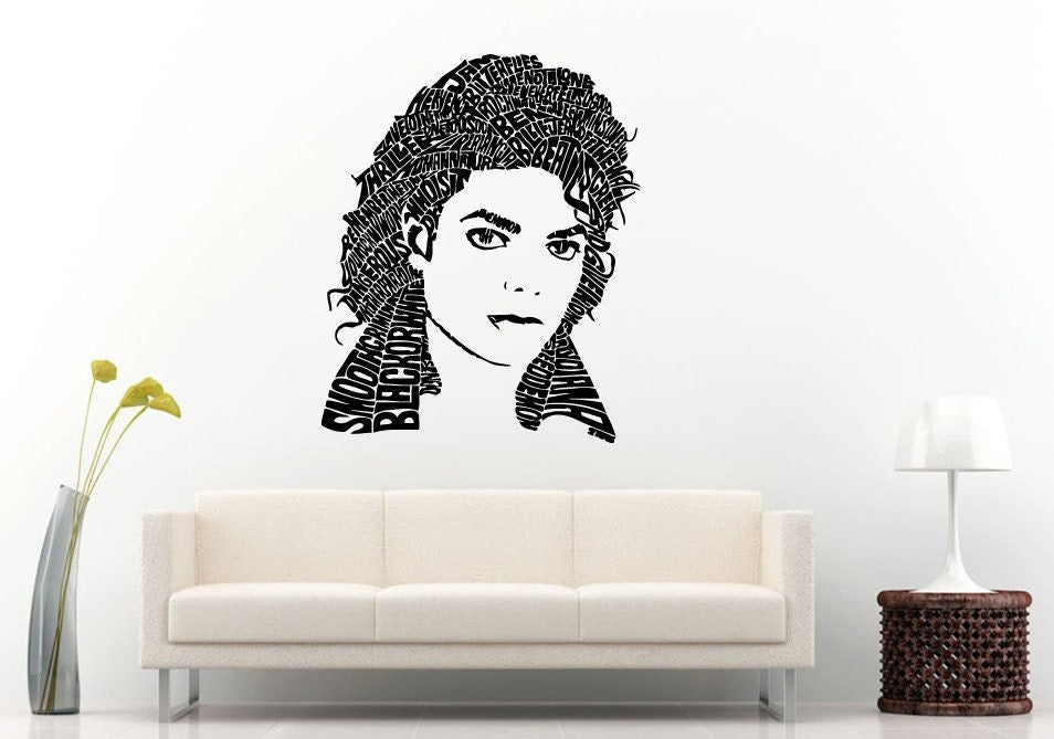 Music Legend Artist The King Of Pop Wall Decal Vinyl Sticker Mural Room Decor L928