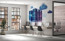 Load image into Gallery viewer, Cloud Computing Wall Decal Data Center Server Wall Mural Technology Office Decor IT Company Peel And Stick Wall Art