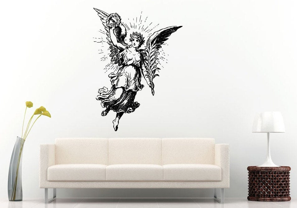 Angel From Heaven Angel Wings Cupid Wall Decal Vinyl Sticker Mural Room Decor L936