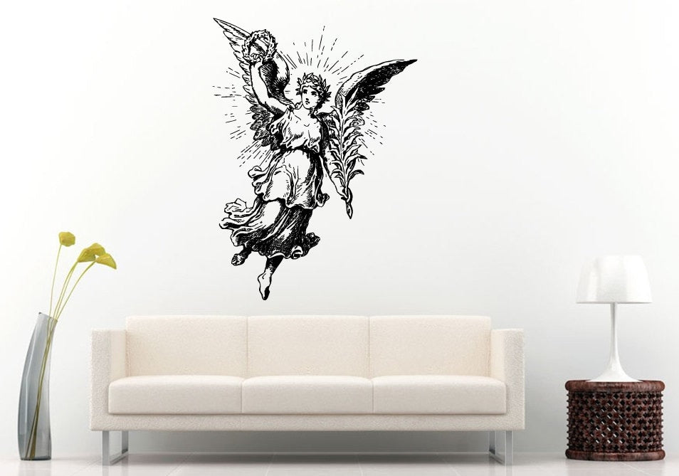 Angel From Heaven Angel Wings Cupid Wall Decal Vinyl Sticker Mural Room Decor L936