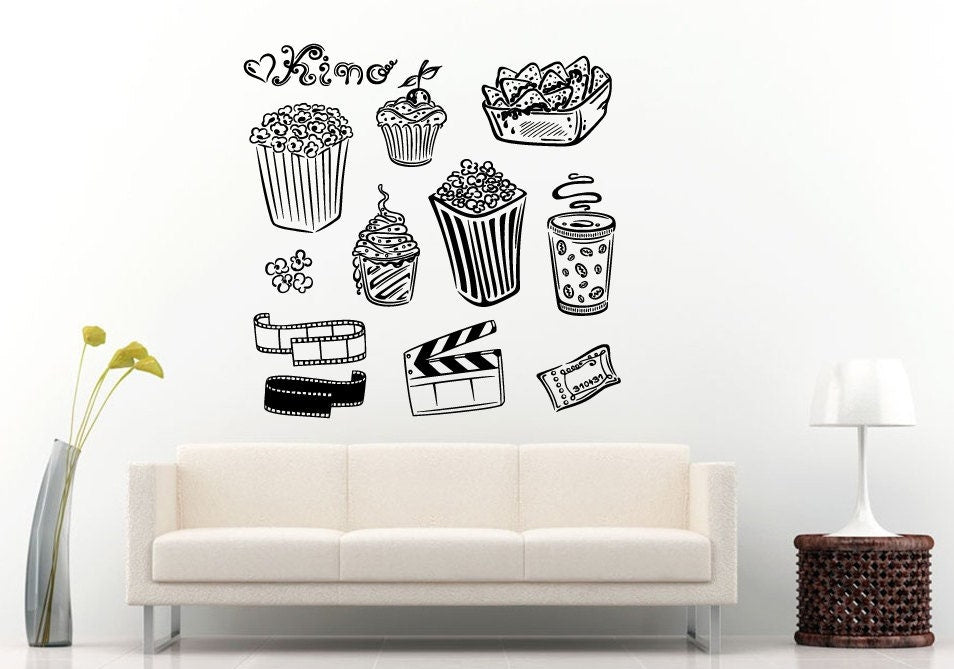 Movie Film Cinema Kino Stuff Wall Decal Vinyl Sticker Mural Room Decor L932