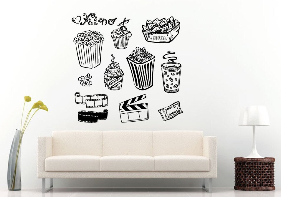 Movie Film Cinema Kino Stuff Wall Decal Vinyl Sticker Mural Room Decor L932