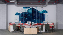 Load image into Gallery viewer, Cloud Computing Server Room Wall Decal, Data Center Office Wall Sticker, IT Infrastructure Wall Art, Tech Company Decor, Cyber Security
