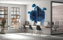 Load image into Gallery viewer, Cloud Computing Server Room Wall Decal, Data Center Office Wall Sticker, IT Infrastructure Wall Art, Tech Company Decor, Cyber Security