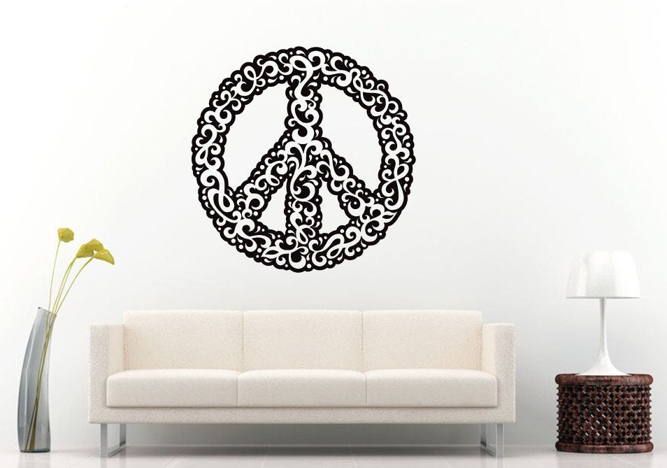 Piece Love Symbol Wall Decal Vinyl Sticker Mural Room Decor L933