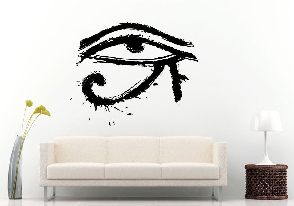 Egyptian Ancient Eye Of Horus Wall Decal Vinyl Sticker Mural Room Decor L937