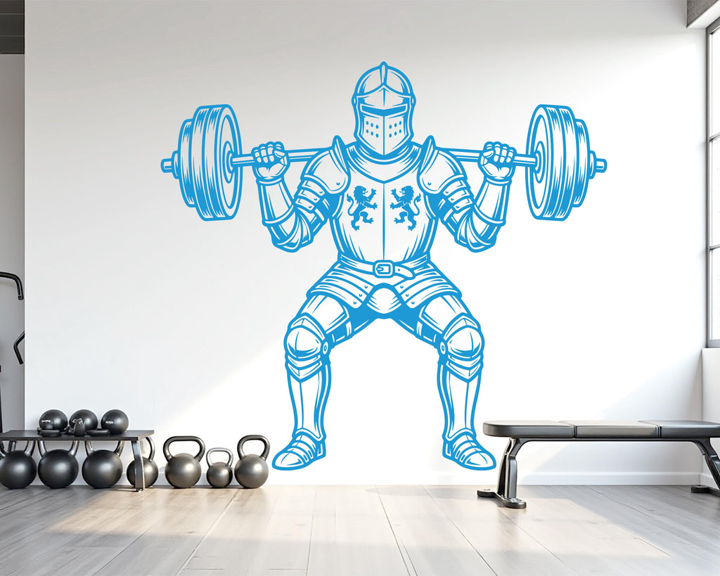 Medieval Knight Gym Wall Decor Ancient Fitness Wall Art Skull Gym Wall Decals Spartan Wall Decal Gifts Home Gym Wall Sticker Gym 1153RS