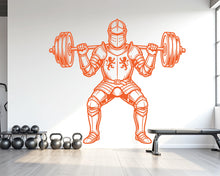 Load image into Gallery viewer, Medieval Knight Gym Wall Decor Ancient Fitness Wall Art Skull Gym Wall Decals Spartan Wall Decal Gifts Home Gym Wall Sticker Gym 1153RS