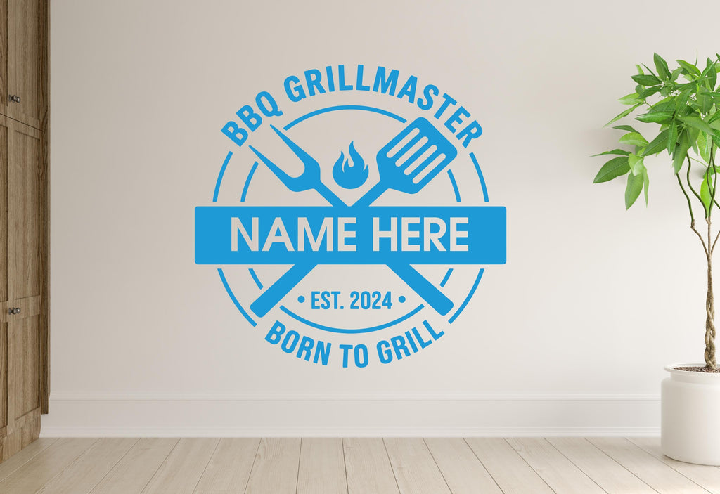 BBQ Wall Decal | Restaurant BBQ Decor | Barbecue Time wall art | Custom Name