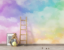 Load image into Gallery viewer, Pastel Dreamscape Galaxy Clouds Wallpaper, Cloud wall mural, Peel and stick 428DE