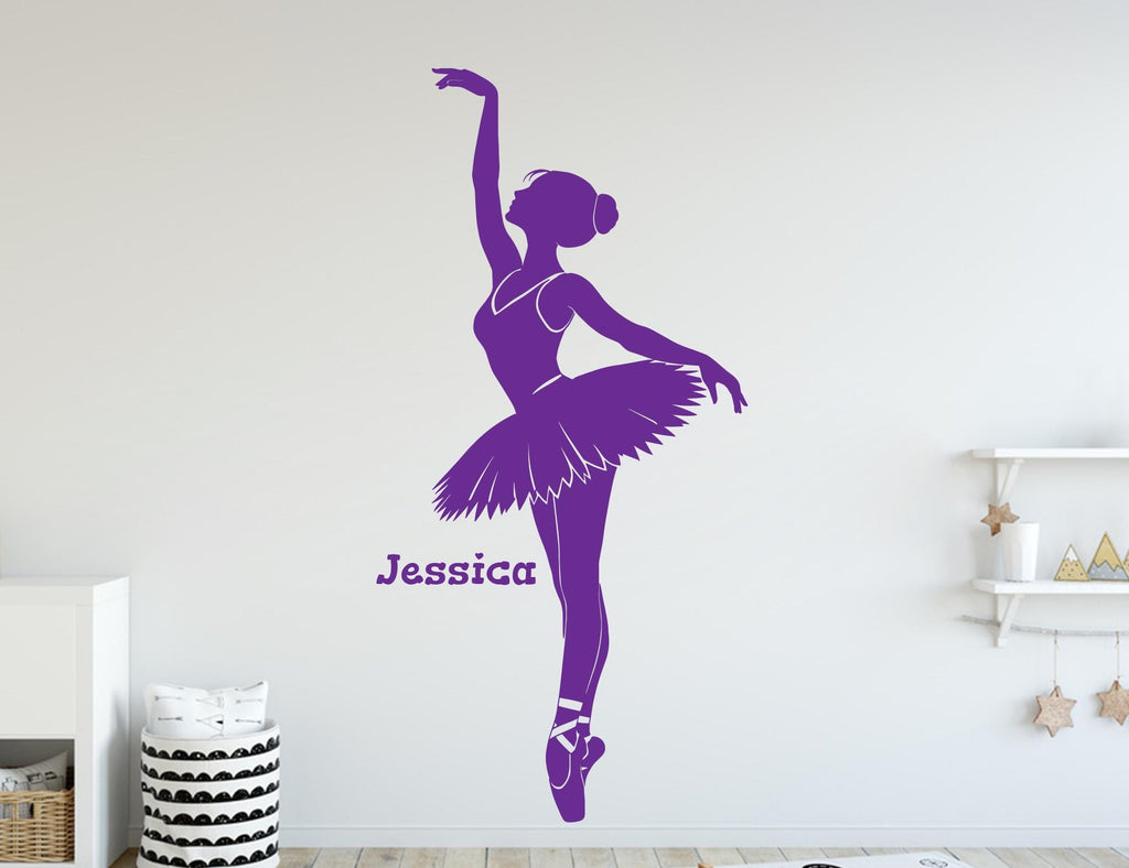 Ballerina Girl Wall Decal, Ballet Wall sticker, Ballerina wall art Kids room Decal 430DE