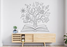 Load image into Gallery viewer, Book Tree School wall decal, book shelves decor, library wall decal, education decals, reading room, nurseries school gifts 1161RS