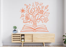 Load image into Gallery viewer, Book Tree School wall decal, book shelves decor, library wall decal, education decals, reading room, nurseries school gifts 1161RS