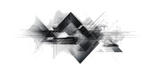 Load image into Gallery viewer, Abstract Geometric Wall Mural, Modern Office Wallpaper, Black Gray Conference Room Decor, Corporate Workspace Wall Art, 669mv